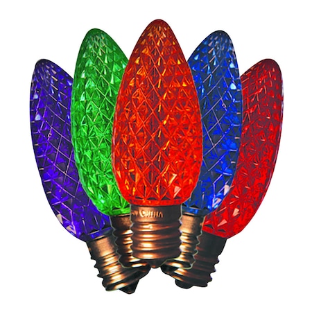 Holiday Bright Lights Holiday Bright Lights LED C9 Multicolored 25 ct Replacement Christmas Light Bulbs BU25LEDFC9-TMUA